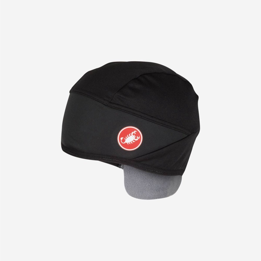 Men Castelli ESTREMO WS SKULLY Headwear Black | EWR-298501