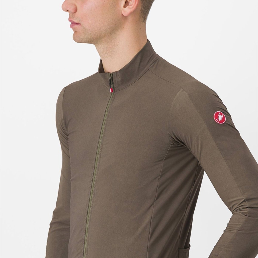 Men Castelli FLIGHT AIR Jersey Brown | VGQ-260594