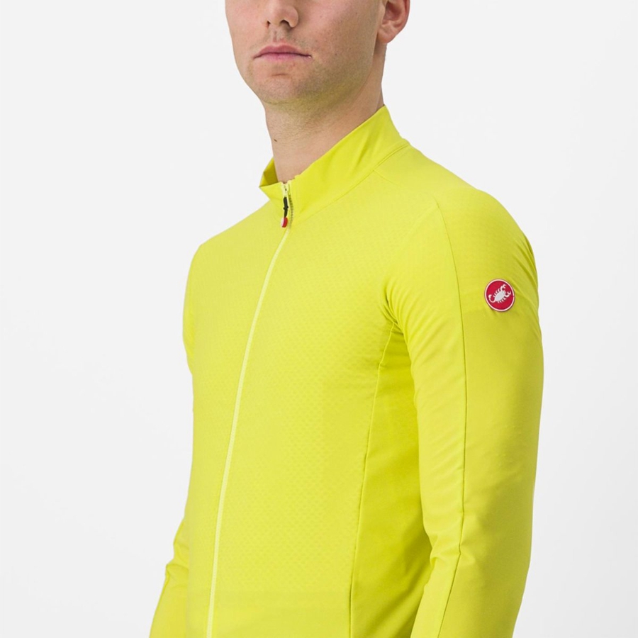 Men Castelli FLIGHT AIR Jersey Yellow | XBH-308975