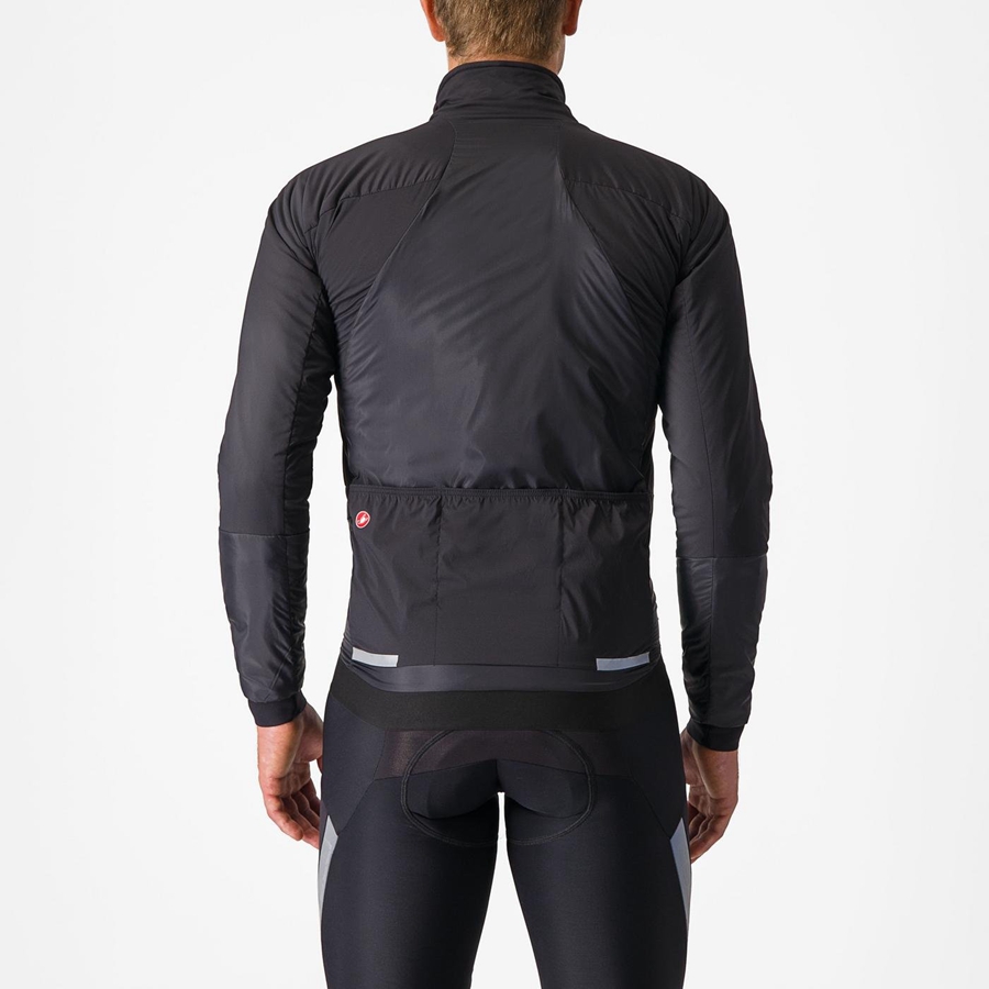 Men Castelli FLY THERMAL Jackets Black | UET-307854