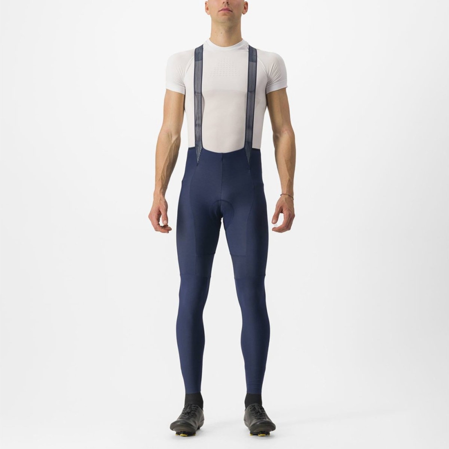 Men Castelli FREE AERO RC Bib Tights Blue | HMF-364805