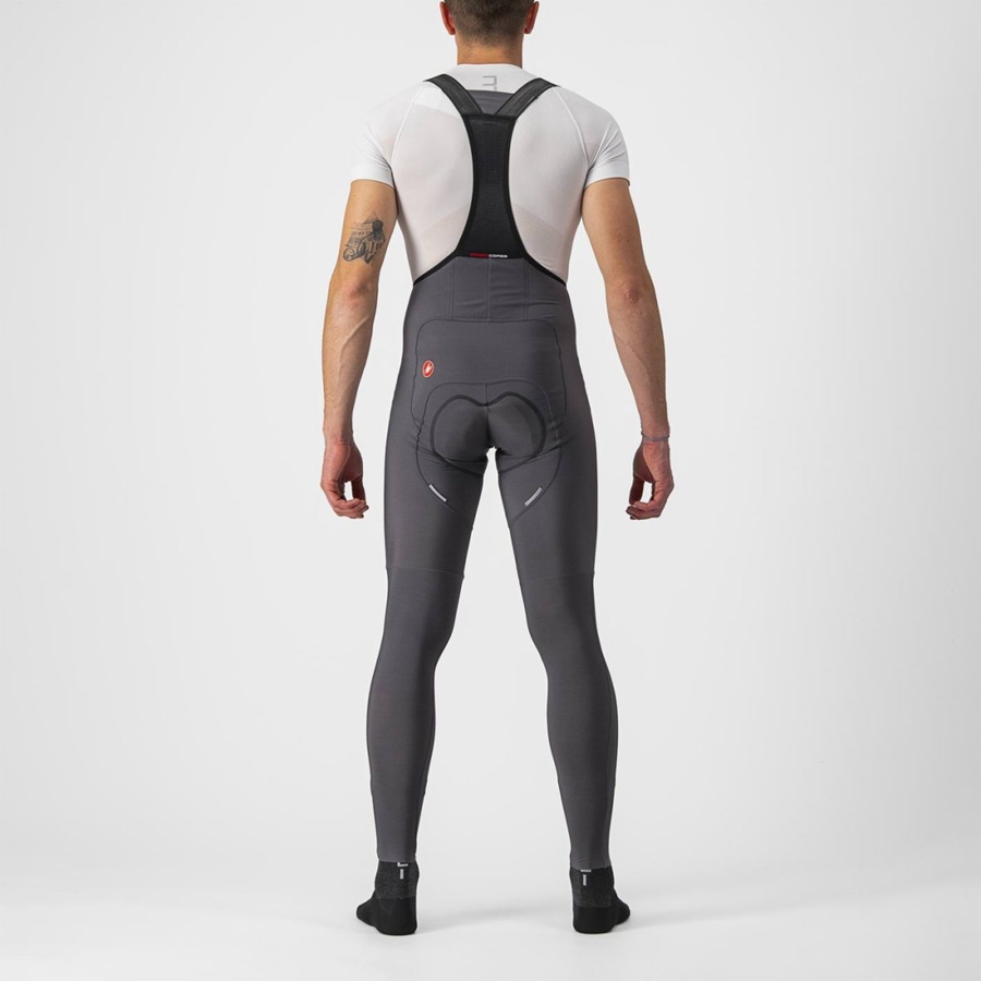 Men Castelli FREE AERO RC Bib Tights Dark Grey | VZW-487931