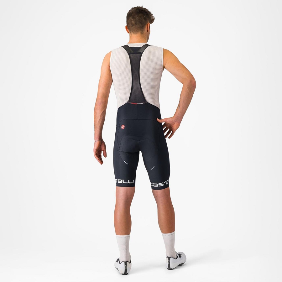 Men Castelli FREE AERO RC CLASSIC Bib Shorts Black / White | PWC-829057