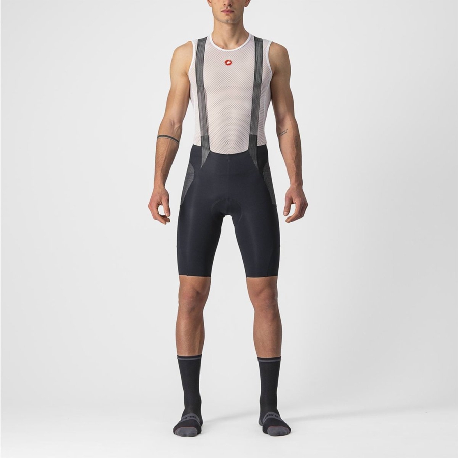 Men Castelli FREE UNLIMITED Bib Shorts Black | UAJ-017958