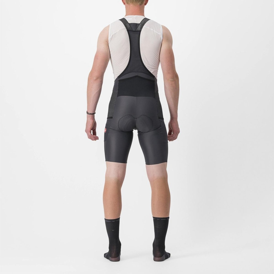 Men Castelli FREE UNLIMITED Bib Shorts Dark Grey | JLE-287391