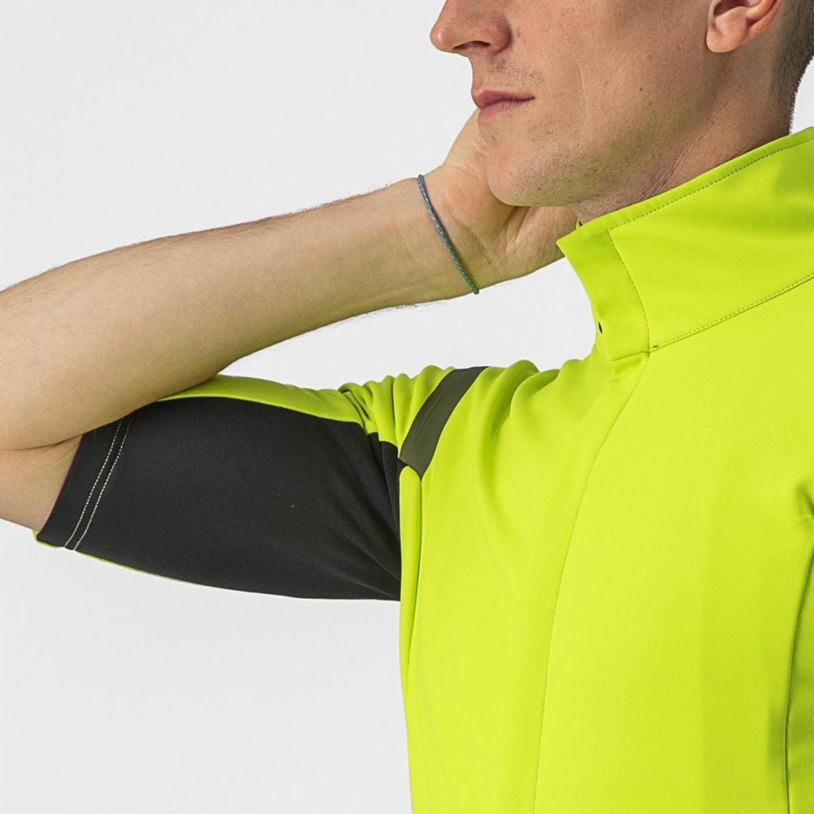 Men Castelli GABBA RoS 2 Jackets Light Green / Dark Grey | FRS-176235