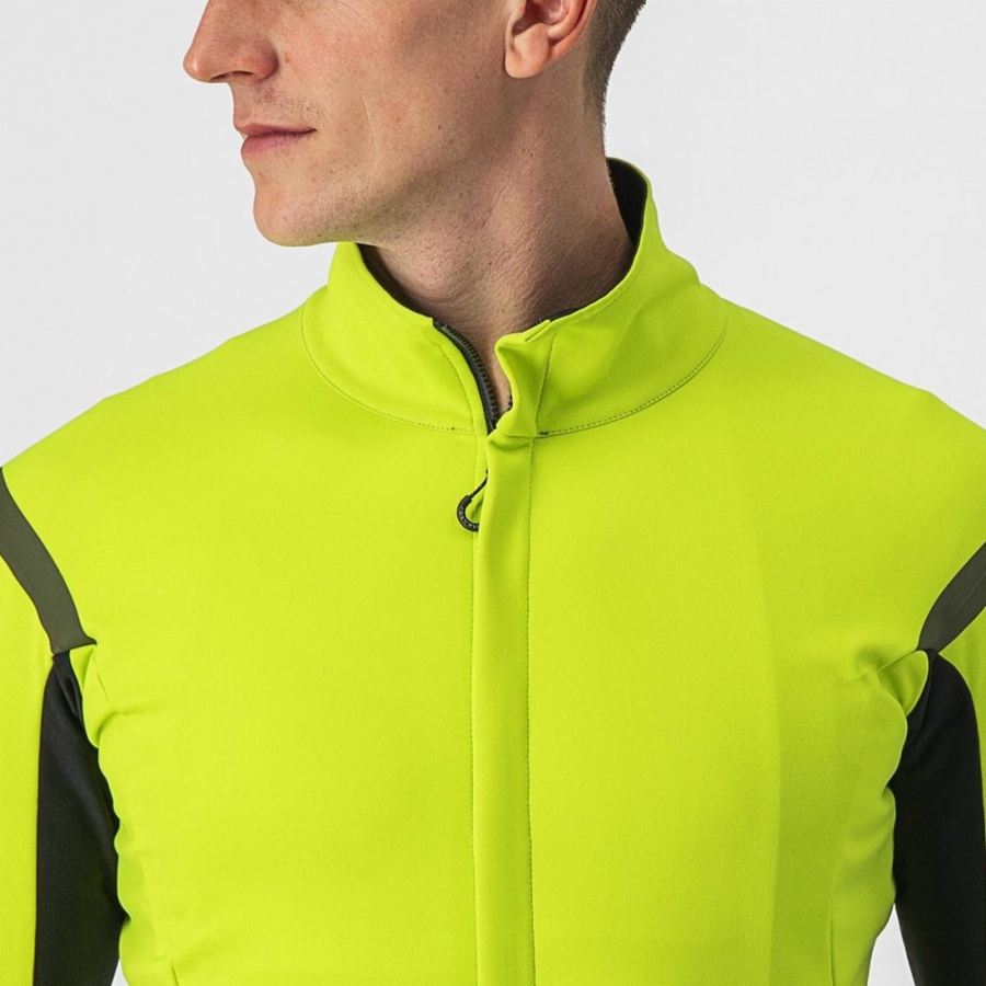 Men Castelli GABBA RoS 2 Jackets Light Green / Dark Grey | FRS-176235