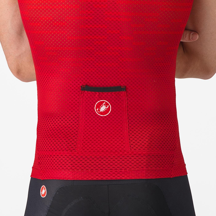 Men Castelli INSIDER SLEEVELESS Jersey Dark Red | MWZ-548312