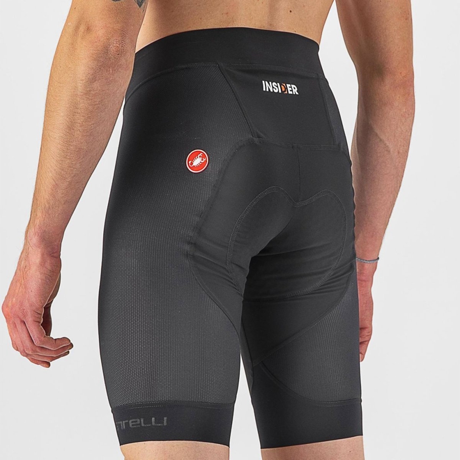 Men Castelli INSIDER Shorts Black | KND-756408