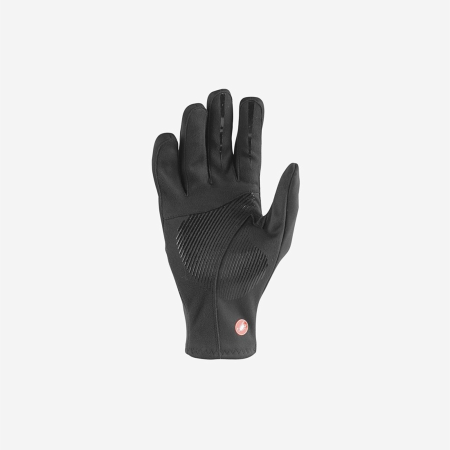 Men Castelli MORTIROLO Gloves Black | NSZ-219547