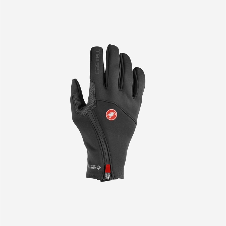 Men Castelli MORTIROLO Gloves Black | NSZ-219547