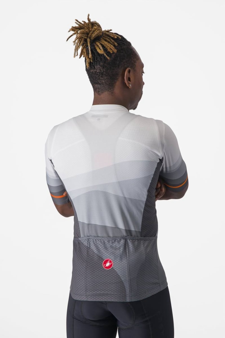 Men Castelli ORIZZONTE Jersey Dark Grey / Silver Grey | DTJ-541082