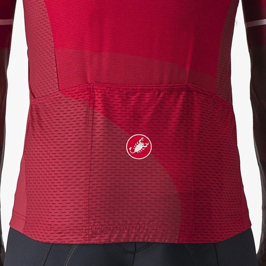 Men Castelli ORIZZONTE Jersey Red / Red / White | CID-013976