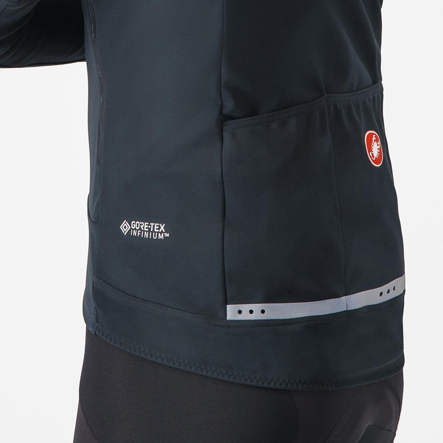 Men Castelli PERFETTO RoS 2 CONVERTIBLE Jackets Black / Black | UWN-658430