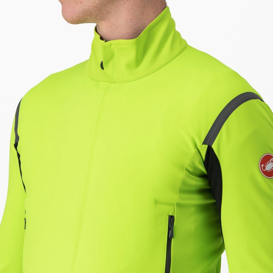 Men Castelli PERFETTO RoS 2 Jackets Light Green / Dark Grey | NTP-279148