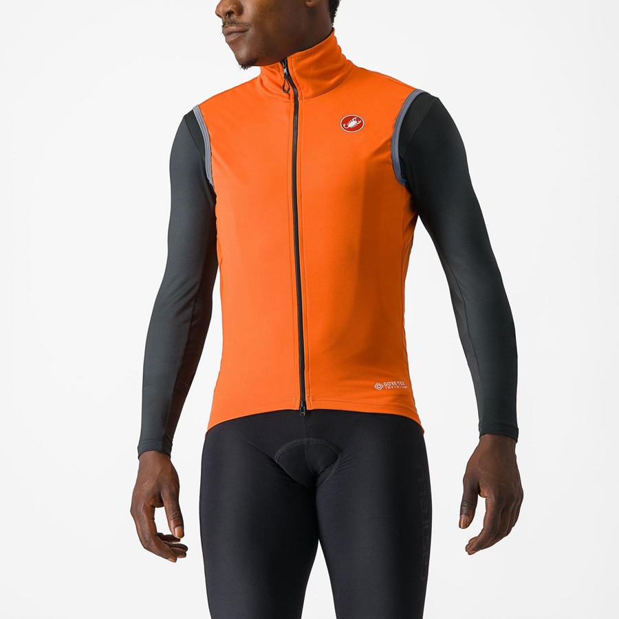 Men Castelli PERFETTO RoS 2 Vest Red Orange | QBC-364259