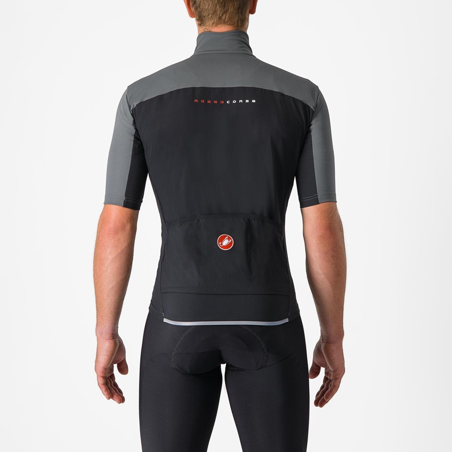 Men Castelli PERFETTO RoS 2 WIND Jackets Grey | GIT-025986