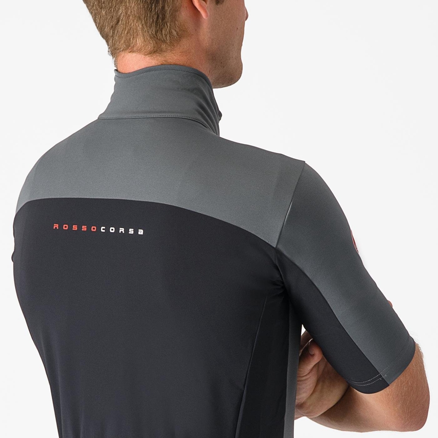 Men Castelli PERFETTO RoS 2 WIND Jackets Grey | GIT-025986