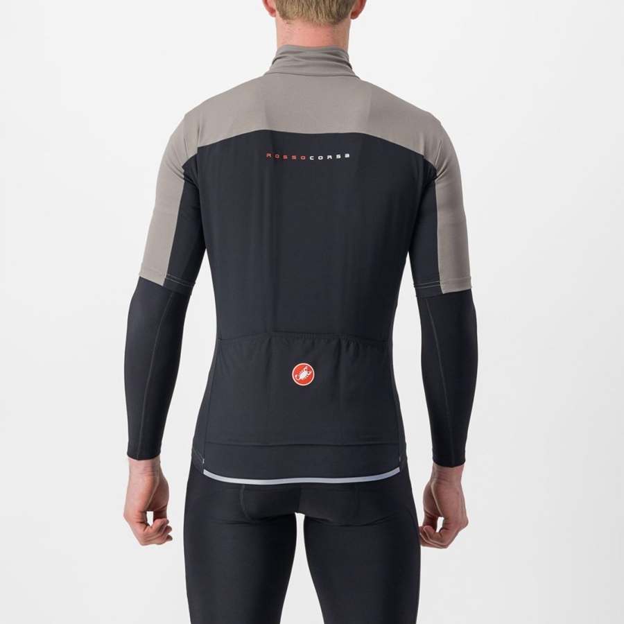 Men Castelli PERFETTO RoS 2 WIND Jackets Grey | HSV-312496