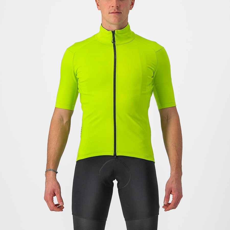 Men Castelli PERFETTO RoS 2 WIND Jackets Light Green | OGN-924351