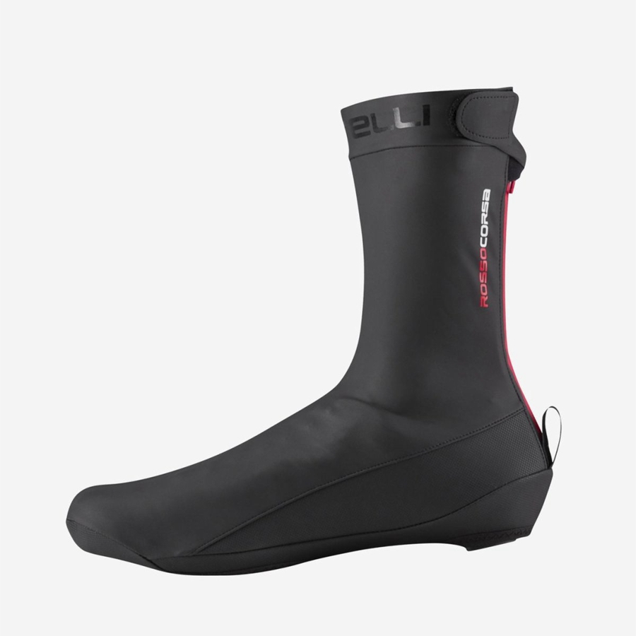 Men Castelli PIOGGIA 4 Shoecovers Black | ZUI-468173