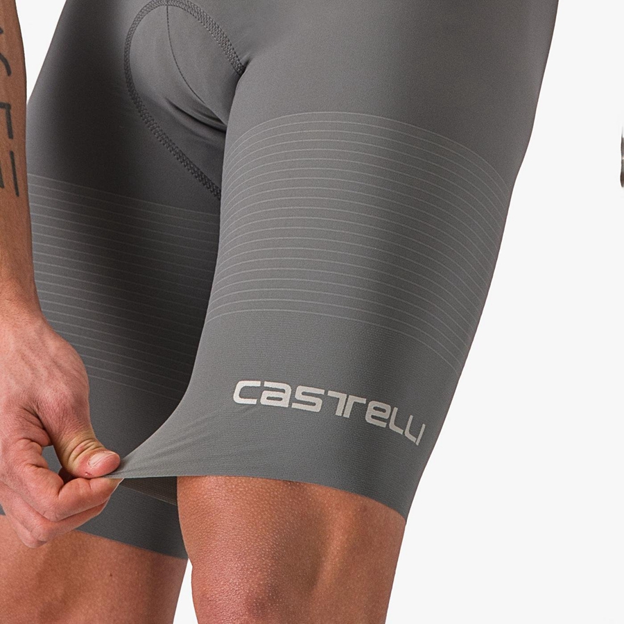 Men Castelli PREMIO Bib Shorts Grey | SUK-038542