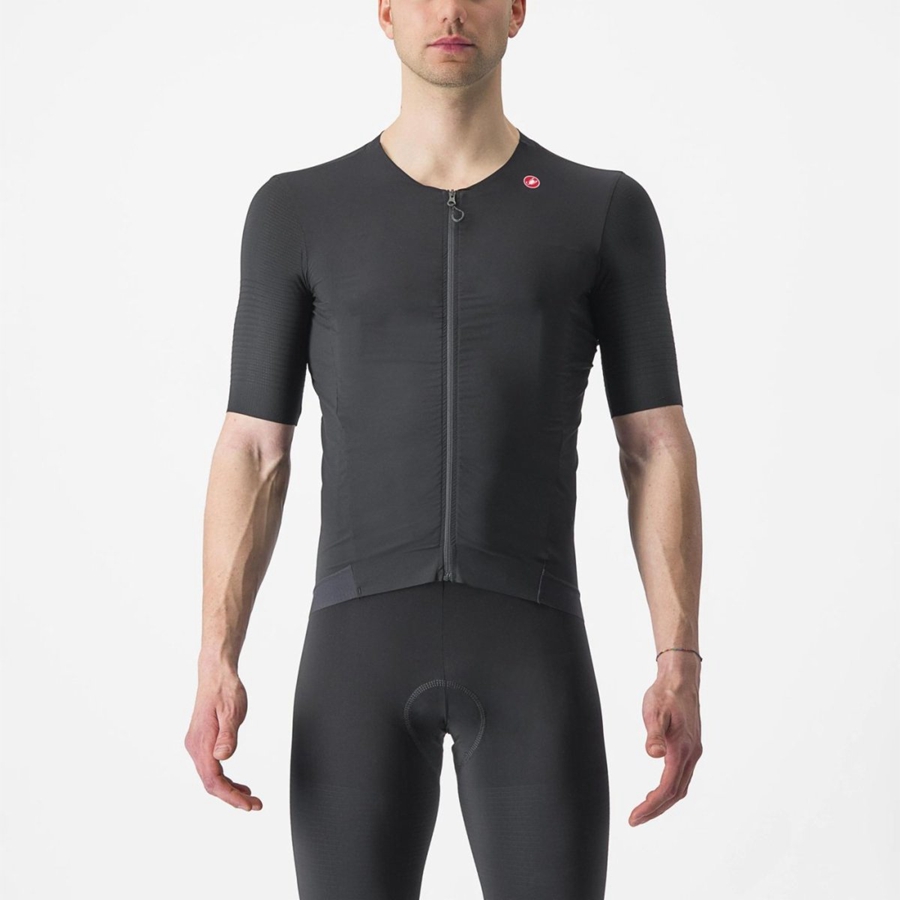 Men Castelli PREMIO Jersey Black / Black | QSY-385761