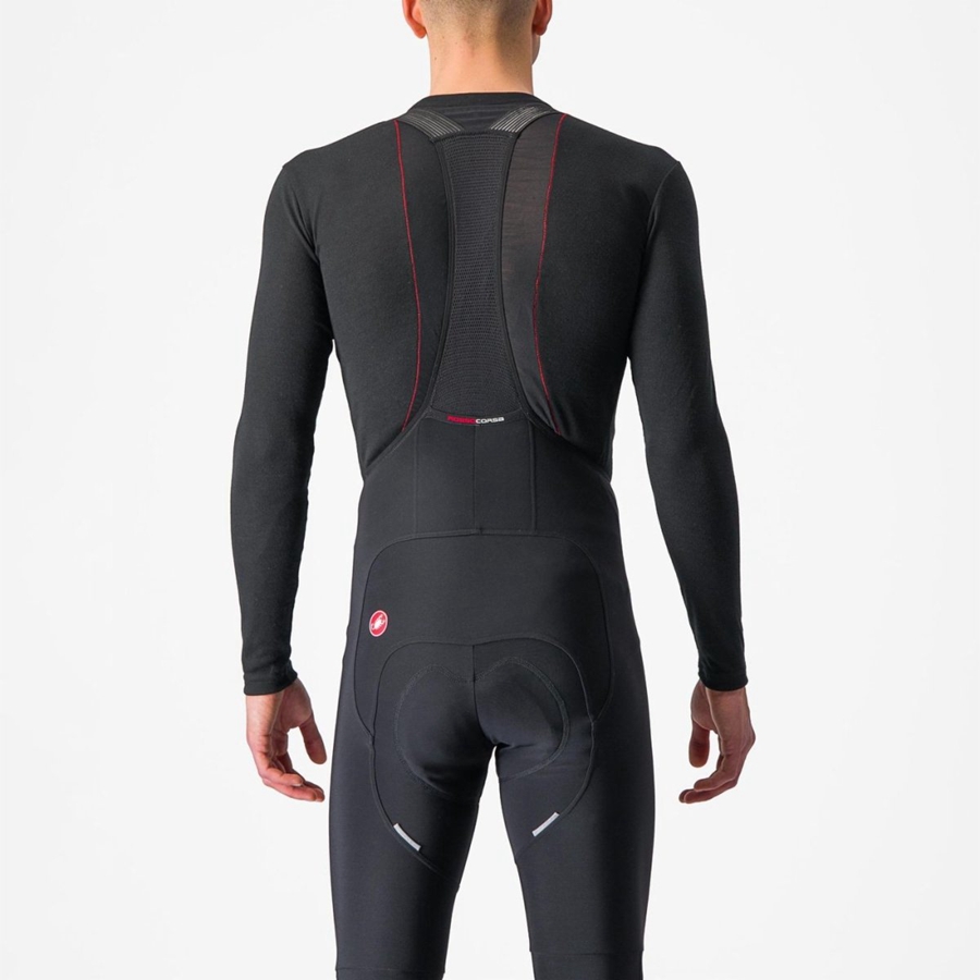 Men Castelli PROSECCO TECH LONG SLEEVE Base Layer Black | HNK-865974