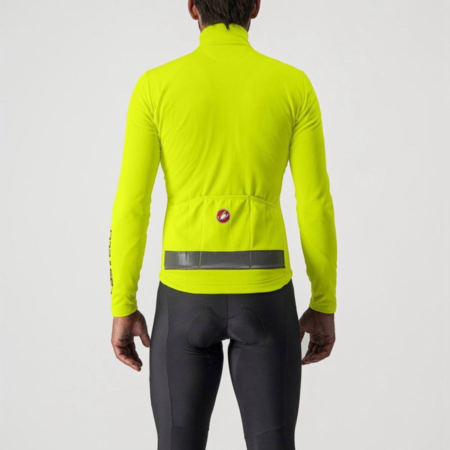 Men Castelli PURO 3 FZ Jersey Light Green / Silver | JMU-347692