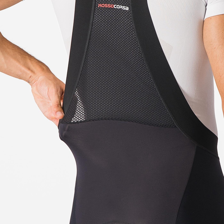 Men Castelli SORPASSO RoS Bib Tights Black | MAV-532416