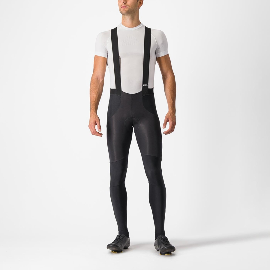 Men Castelli SORPASSO RoS Bib Tights Black | MAV-532416