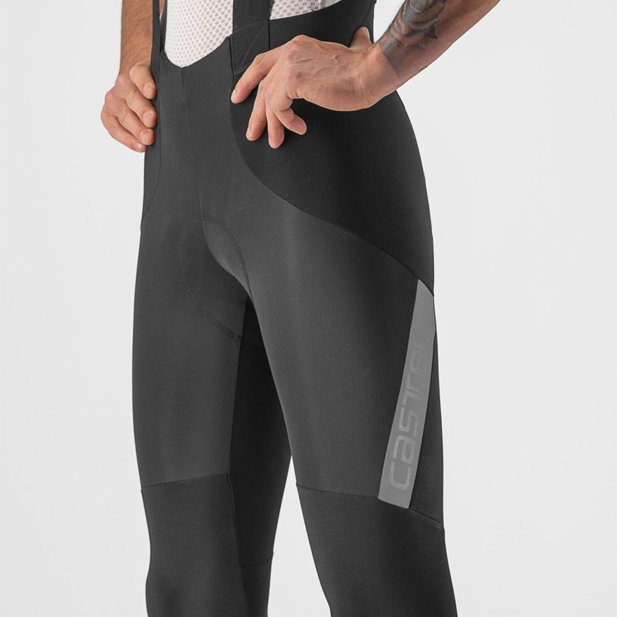 Men Castelli SORPASSO RoS Bib Tights Black / Silver | ATH-419732