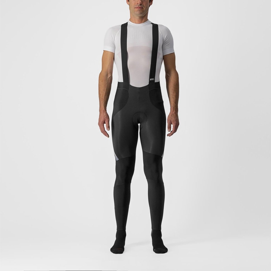 Men Castelli SORPASSO RoS Bib Tights Black / Silver | ATH-419732