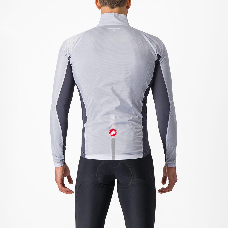 Men Castelli SQUADRA STRETCH Protection Silver Grey / Dark Grey | HWE-412530