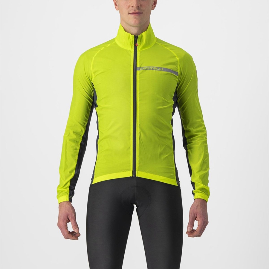 Men Castelli SQUADRA STRETCH Protection Light Green / Dark Grey | RXZ-341829