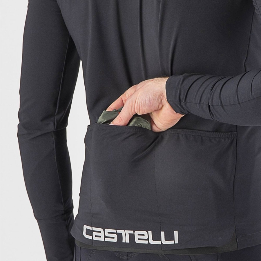 Men Castelli SQUADRA STRETCH Protection Green / Dark Grey | MPA-720519