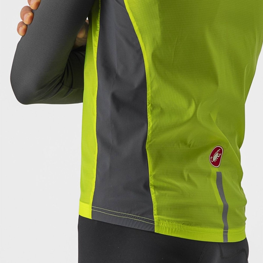 Men Castelli SQUADRA STRETCH Vest Light Green / Dark Grey | TVM-417936