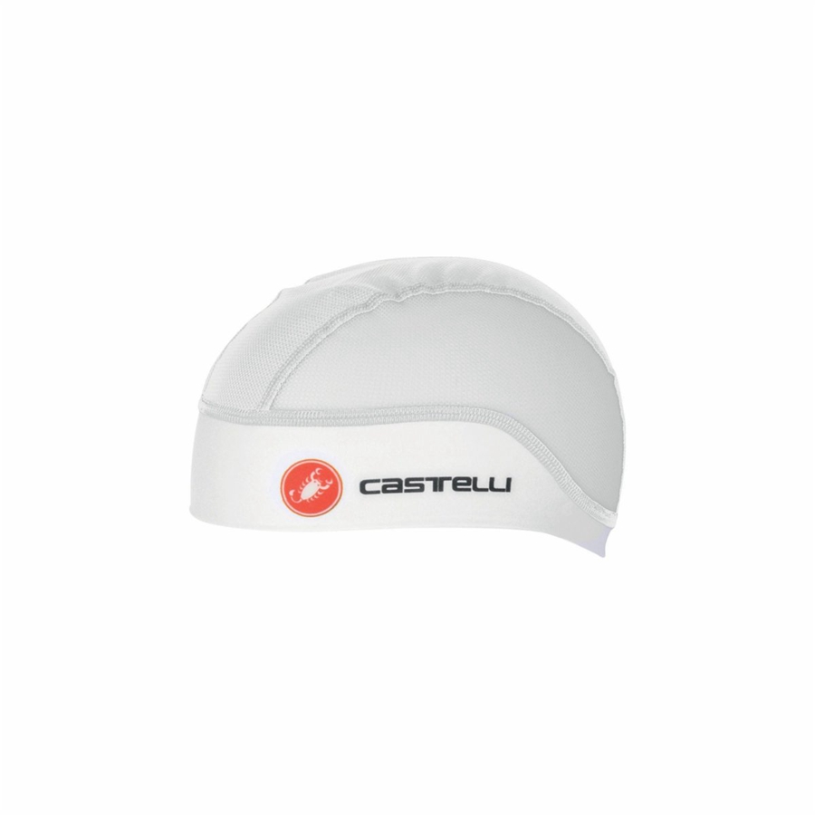 Men Castelli SUMMER SKULL Cap White | PYO-749508