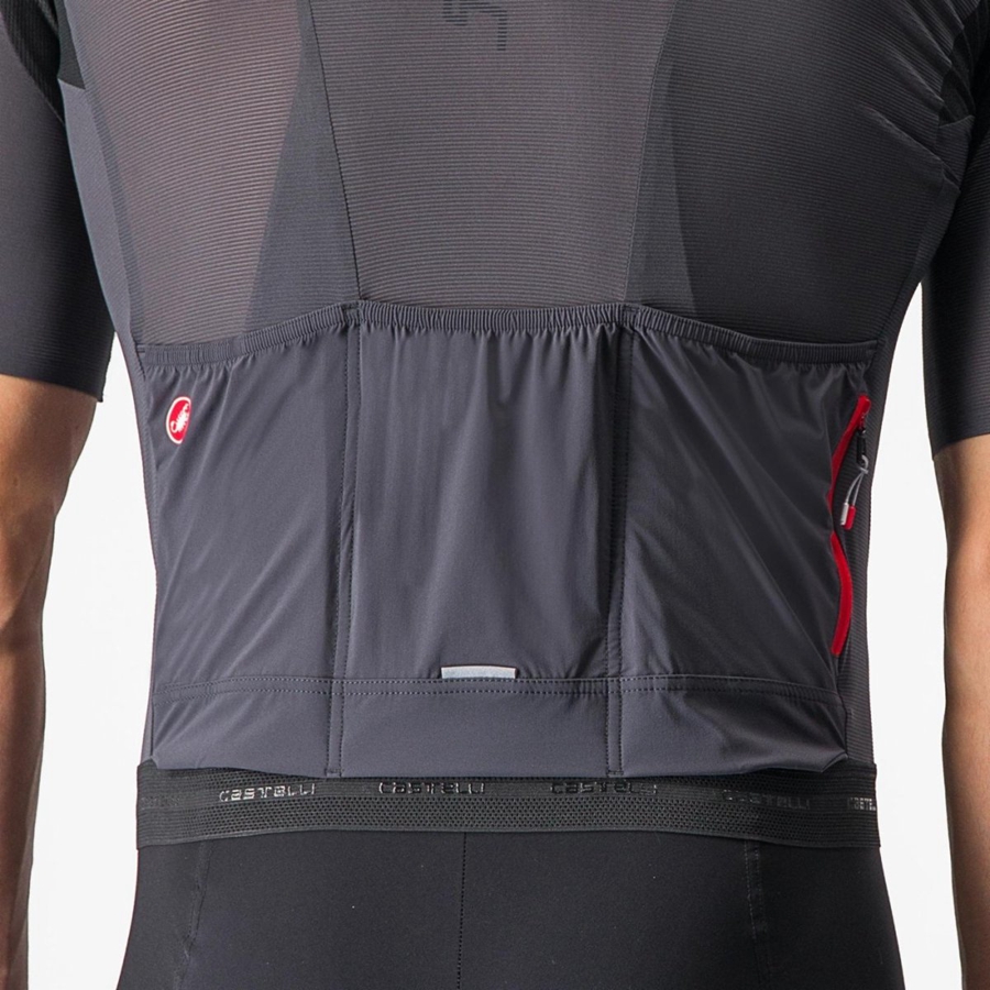 Men Castelli SUPERLEGGERA 3 Jersey Dark Grey | CYD-596320