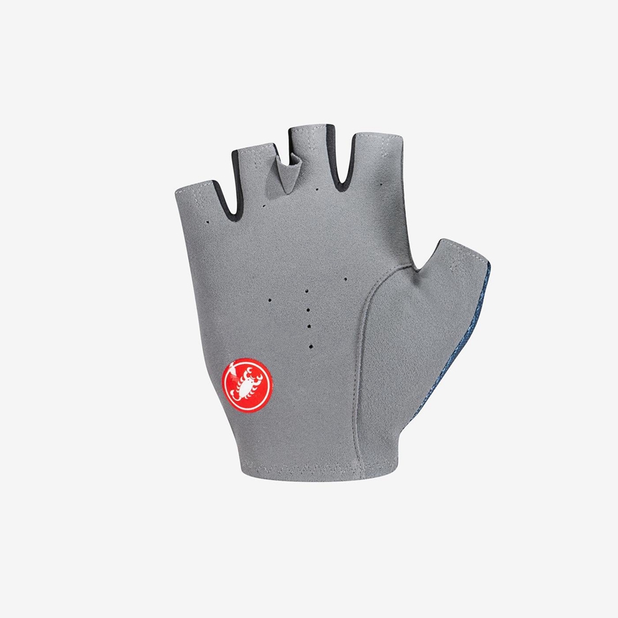 Men Castelli SUPERLEGGERA SUMMER. Gloves Blue | NBR-730849