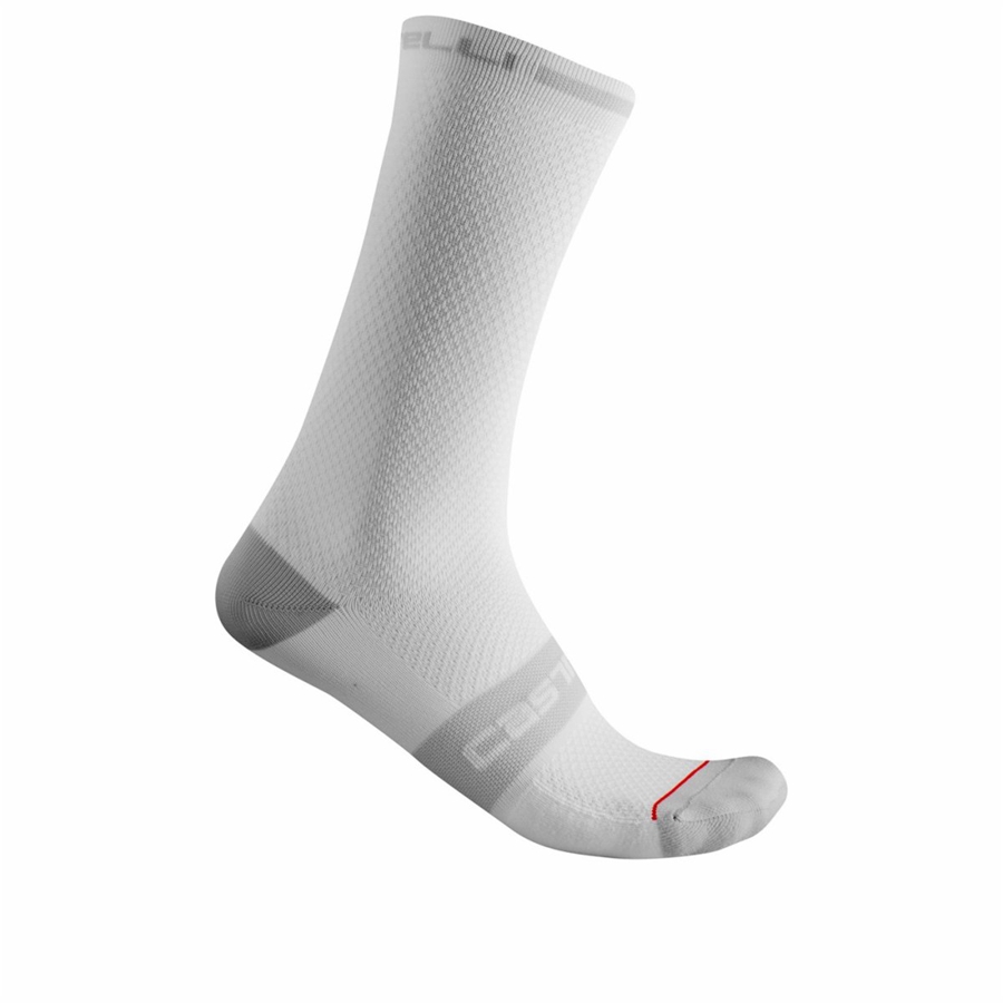 Men Castelli SUPERLEGGERA T 18 Socks White | FKY-073981