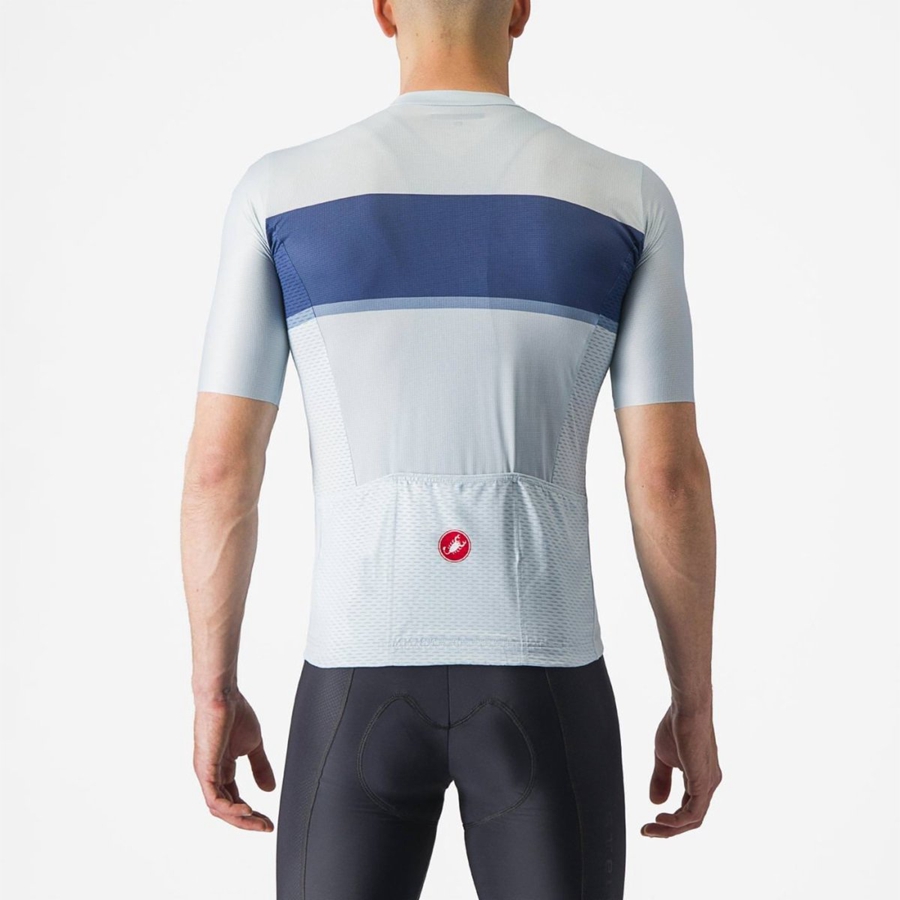 Men Castelli TRADIZIONE Jersey Blue / Blue / Grey | VTJ-107629