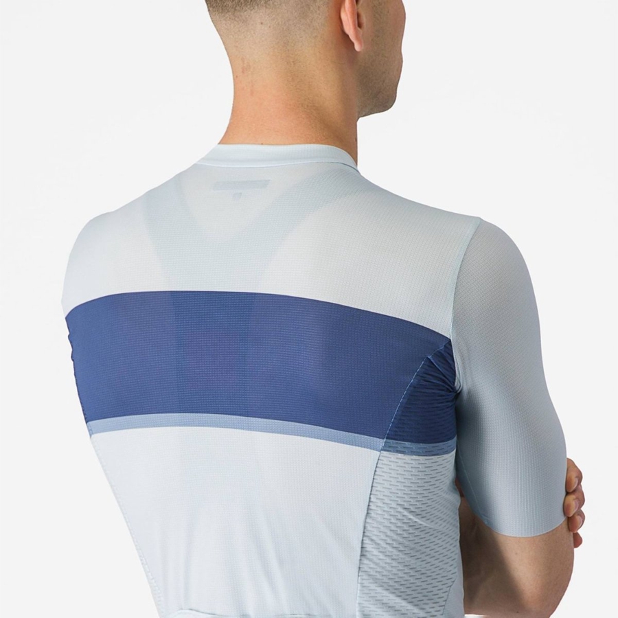 Men Castelli TRADIZIONE Jersey Blue / Blue / Grey | VTJ-107629