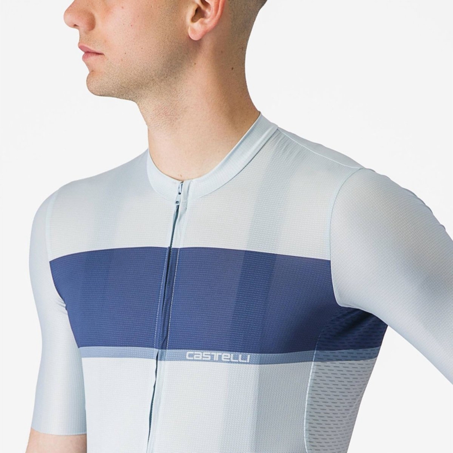 Men Castelli TRADIZIONE Jersey Blue / Blue / Grey | VTJ-107629