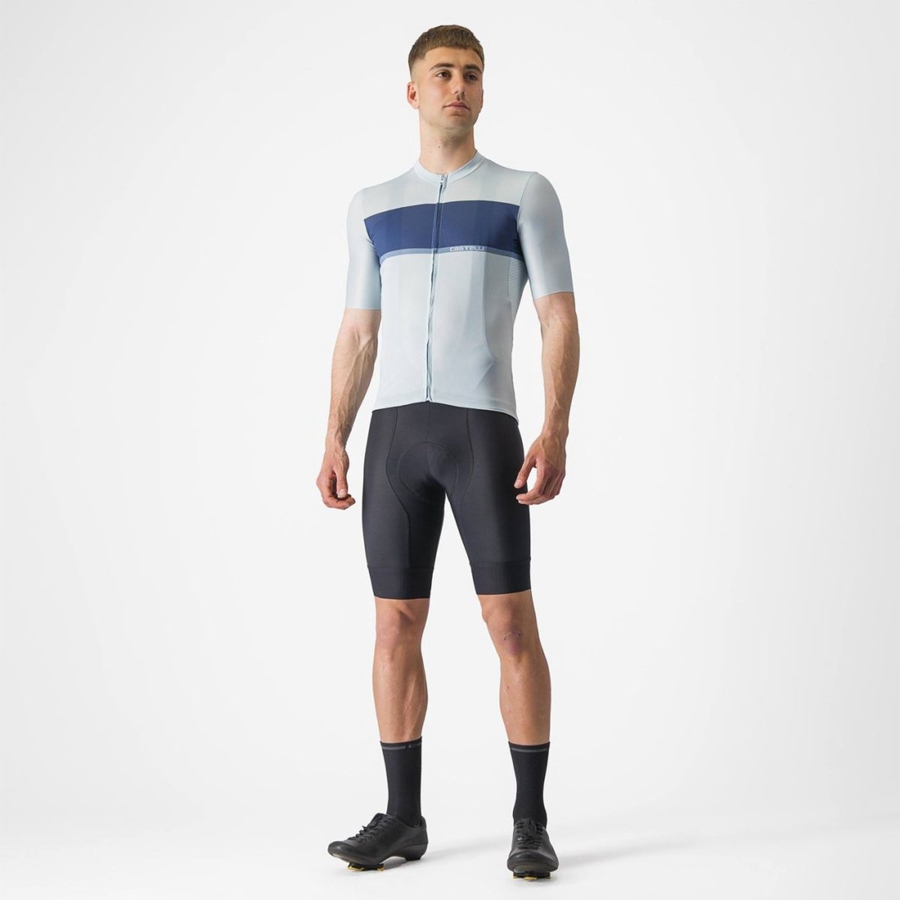 Men Castelli TRADIZIONE Jersey Blue / Blue / Grey | VTJ-107629