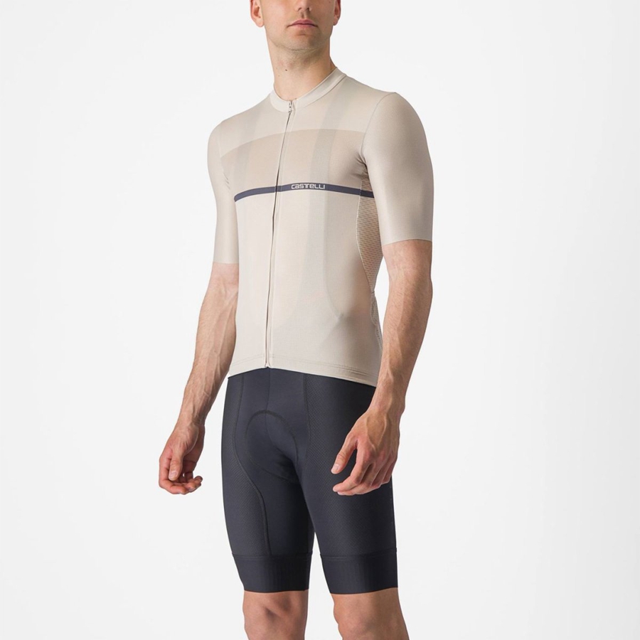 Men Castelli TRADIZIONE Jersey Silver / Blue | PSQ-961734