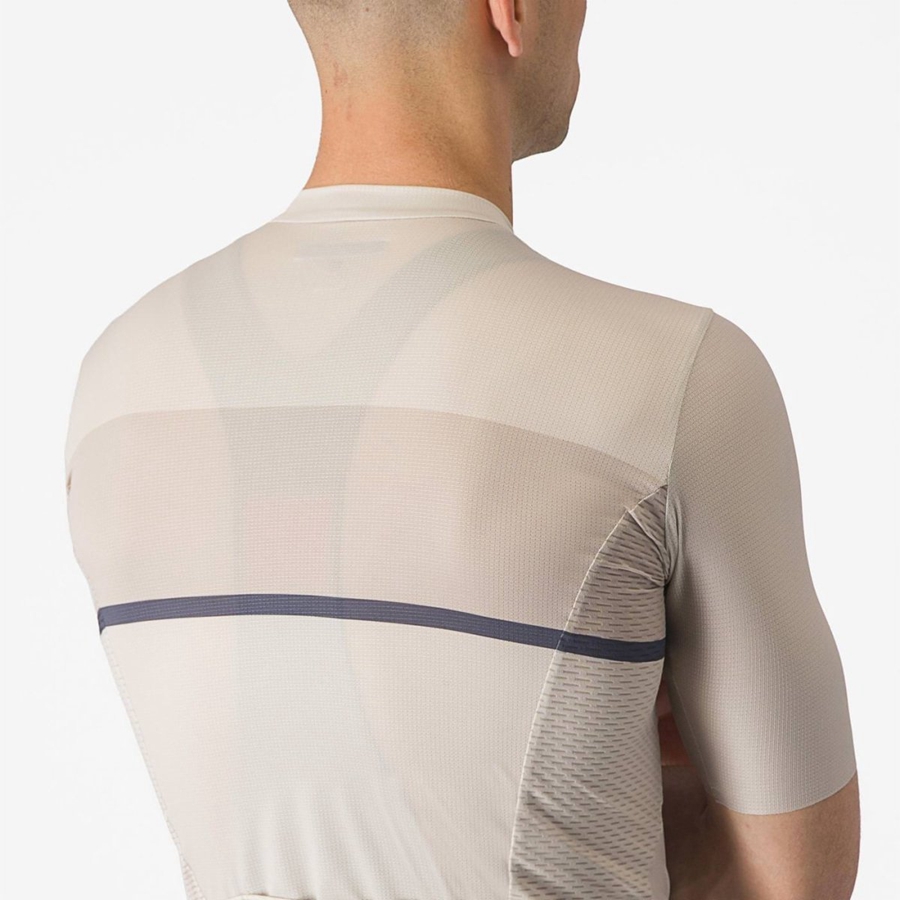 Men Castelli TRADIZIONE Jersey Silver / Blue | PSQ-961734