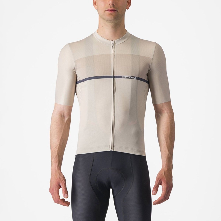 Men Castelli TRADIZIONE Jersey Silver / Blue | PSQ-961734