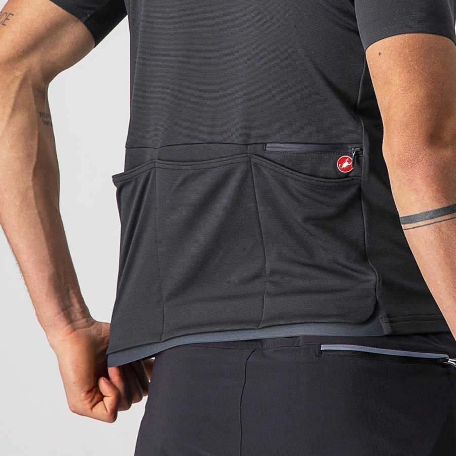 Men Castelli UNLIMITED ALLROAD Jersey Dark Grey | RJU-235086