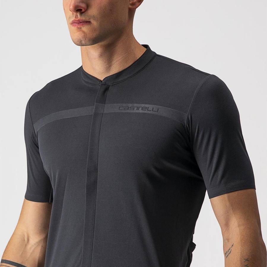 Men Castelli UNLIMITED ALLROAD Jersey Dark Grey | RJU-235086